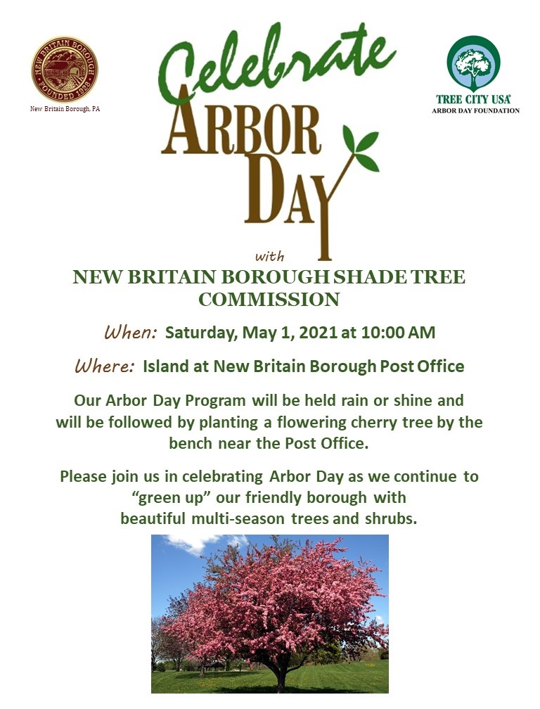 Arbor Day 2021 a New Britain Borough, Pennsylvania