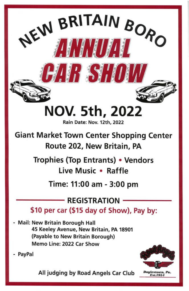 2nd Annual Car Show New Britain Borough, Pennsylvania