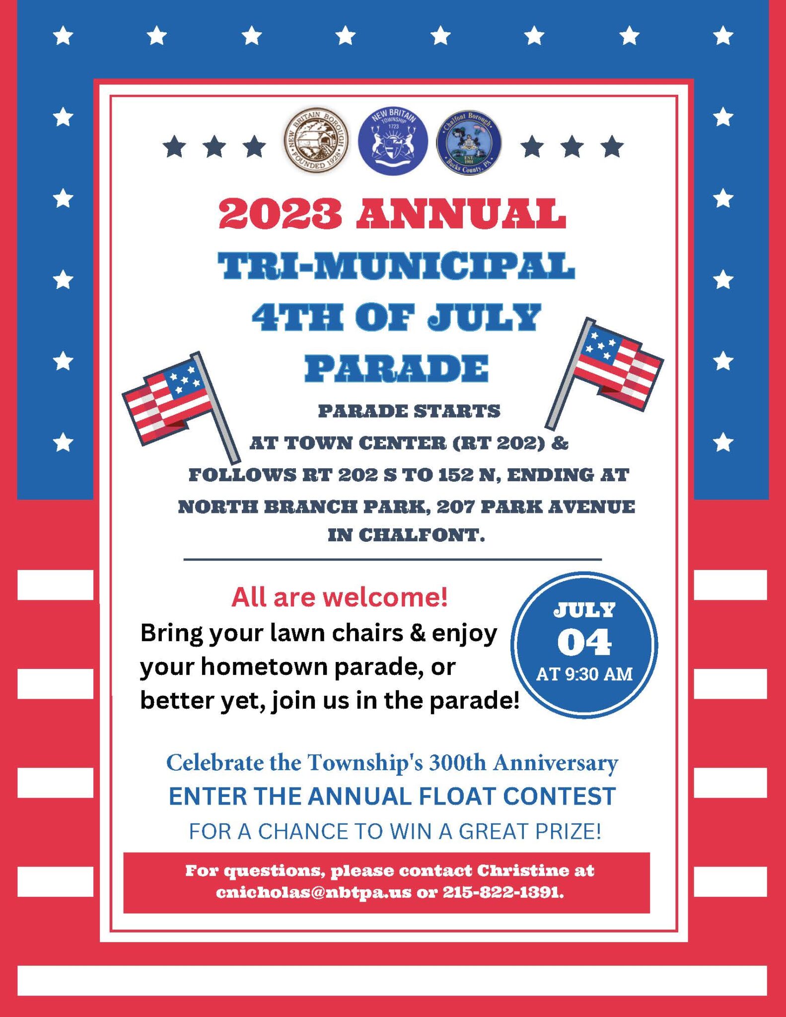 2023 TriMunicipality 4th of July Parade New Britain Borough, Pennsylvania