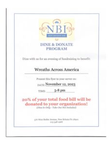 Dine & Donate Event - Wreaths Across America